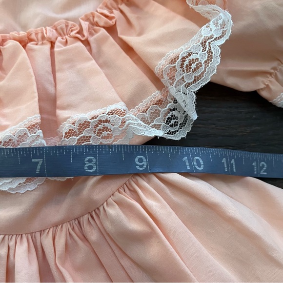 Vintage sugar plum peach pink ruffle lace frilly circle pageant dress 5 *READ - Picture 15 of 15
